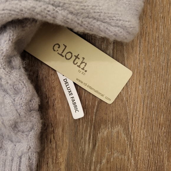 Cloth By RD Cable Knit Crop Sweater Pastel Purple Size Large 💜 - Picture 5 of 10